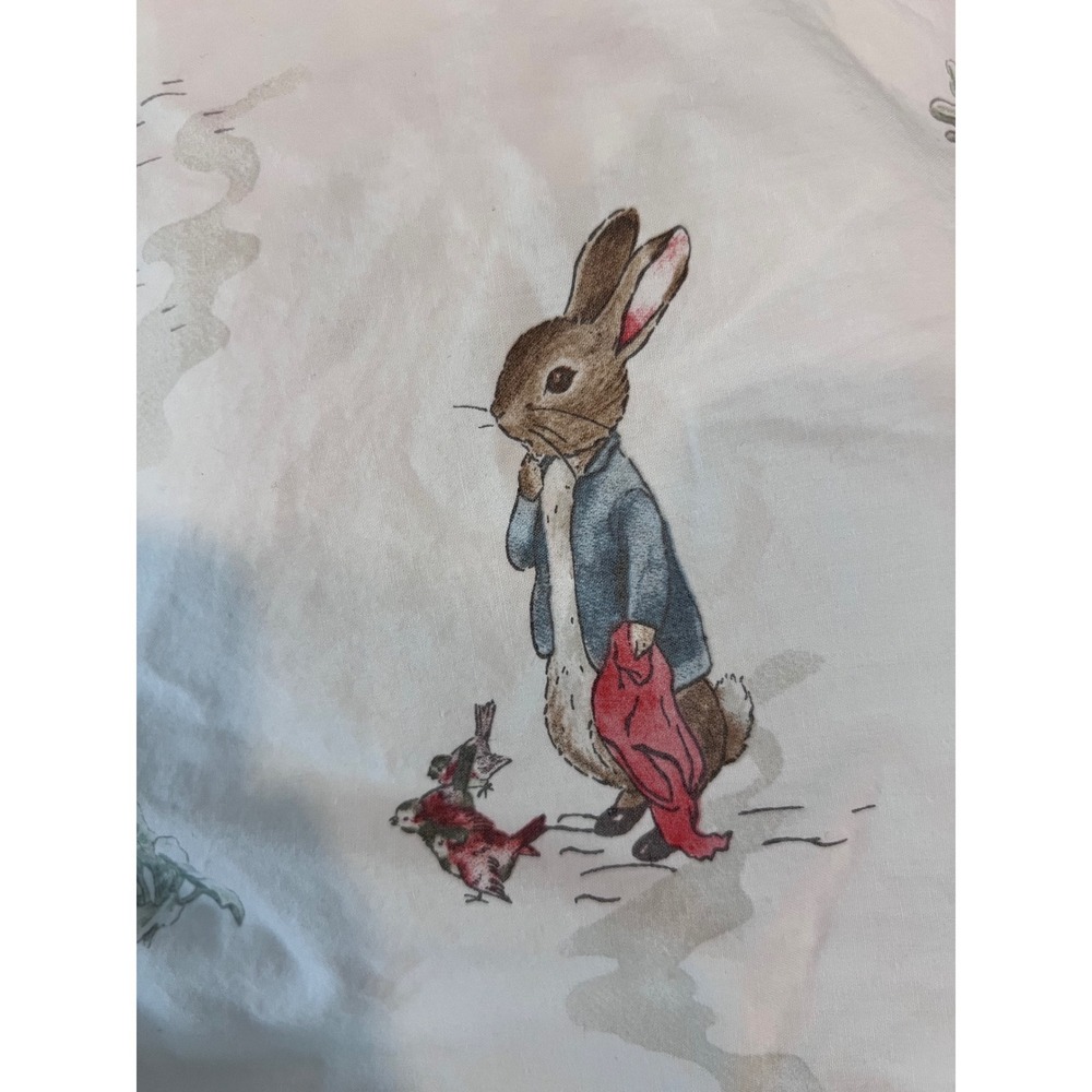 Pottery Barn Kids Beatrix Potter Peter Rabbit Organic Cotton Crib Fitted Sheet - Picture 2 of 5